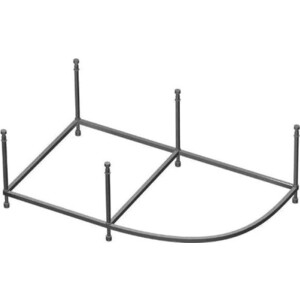 Акриловая ванна Cezares 180х80 левая с каркасом (METAURO CORNER-180-80-40-L, METAURO CORNER-MF)