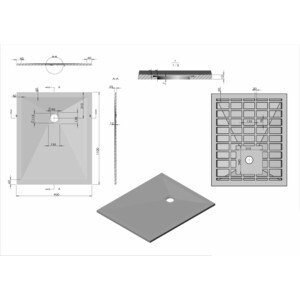 Душевой поддон Vincea VST-4SR 110х90 с сифоном, серый (VST-4SR9011G, VSPH-D132) в Москвe