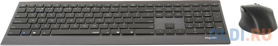Клавиатура + мышь Rapoo 9500M клав:черный мышь:черный USB беспроводная Bluetooth/Радио slim (18892)