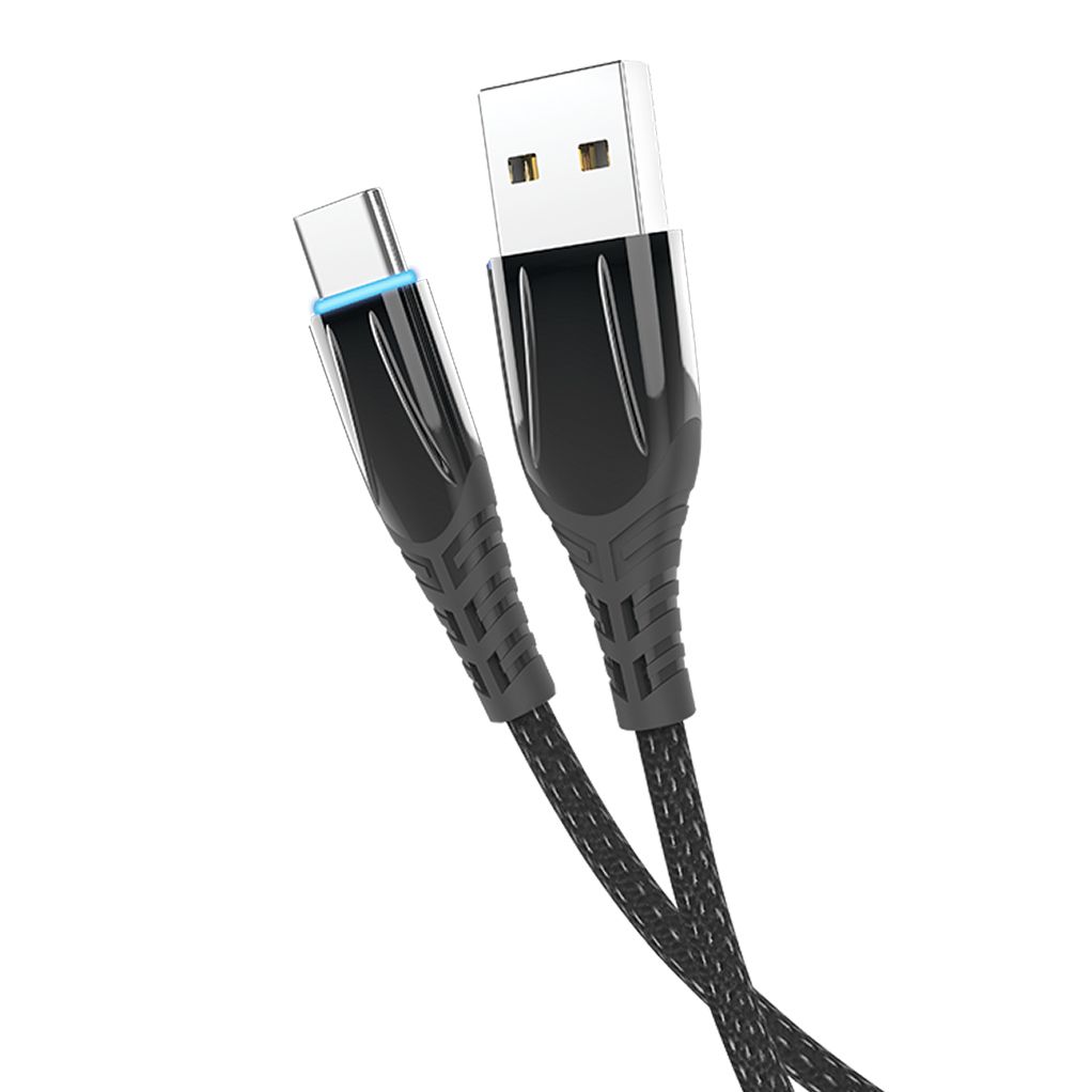 Кабель OLMIO SmartLED, USB 2.0 - Type-C, 1.2м, 2.1A