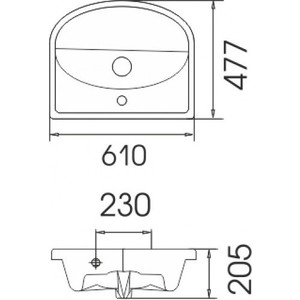 Раковина Cersanit Erica 60х50 (S-UM-ERI61/1-w) (60951)