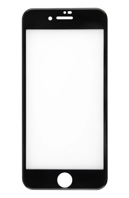 Защитное стекло mObility для экрана смартфона Apple iPhone 8 Plus, Full screen, поверхность глянцевая, черная рамка, 3D (УТ000019357)