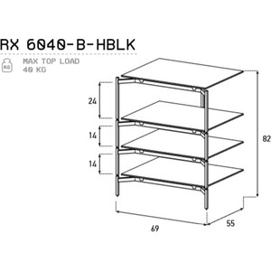 Стойка под акустику Sonorous RX 6040 B BLK