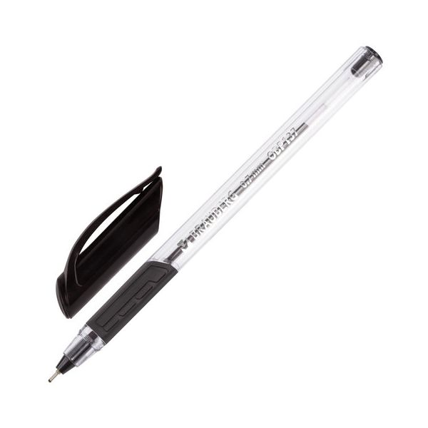 Ручка шариковая масляная BRAUBERG Extra Glide GT, ЧЕРНАЯ, трехгранная, узел 0,7 мм, линия письма 0,35 мм, OBP137, (36 шт.)