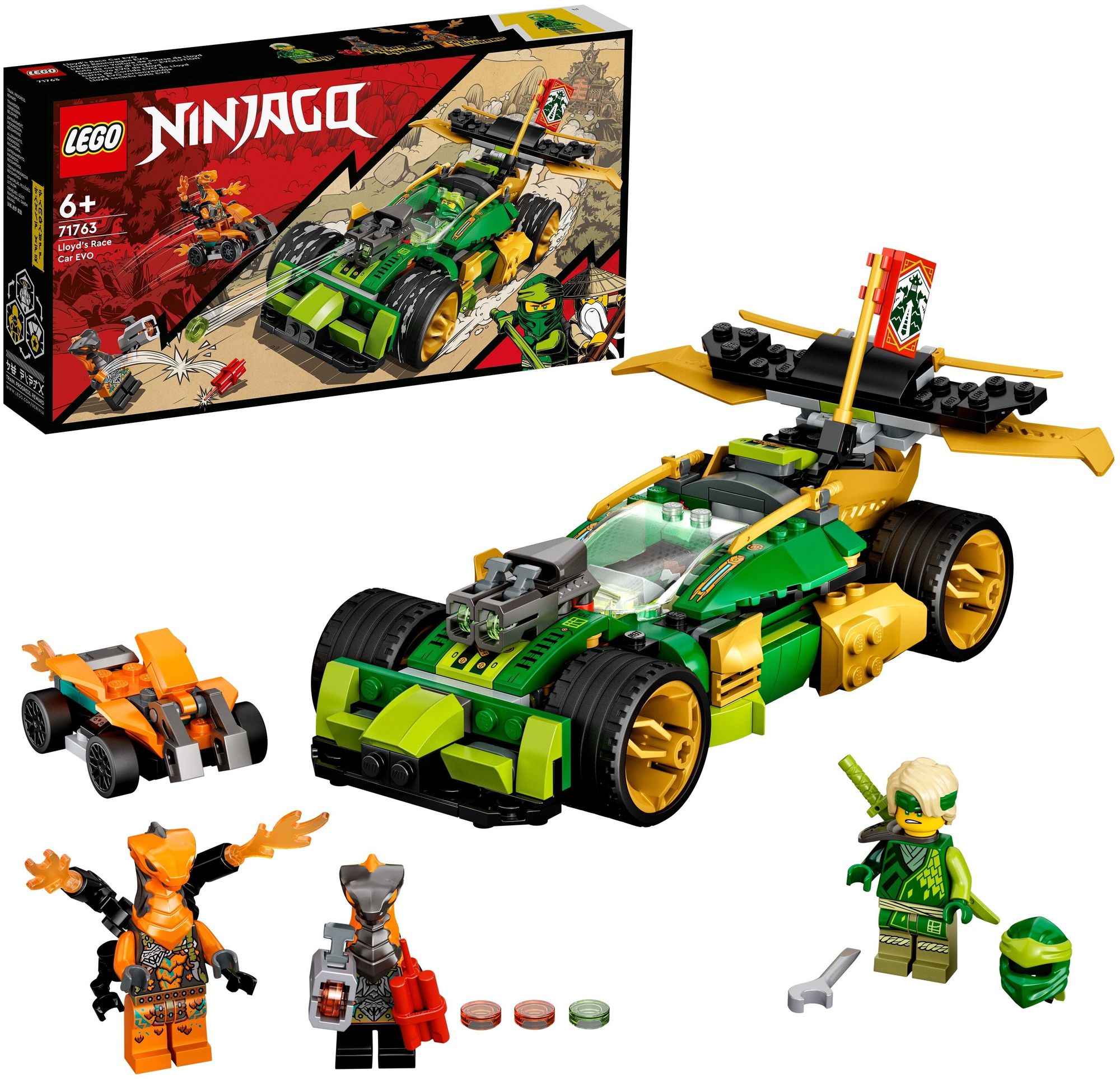 Конструктор LEGO Ninjago "Гоночный автомобиль ЭВО Ллойда" 71763