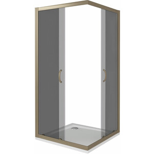 Душевой уголок Good Door Jazz CR 80x80 тонированный, бронза (CR-80-B-BR)