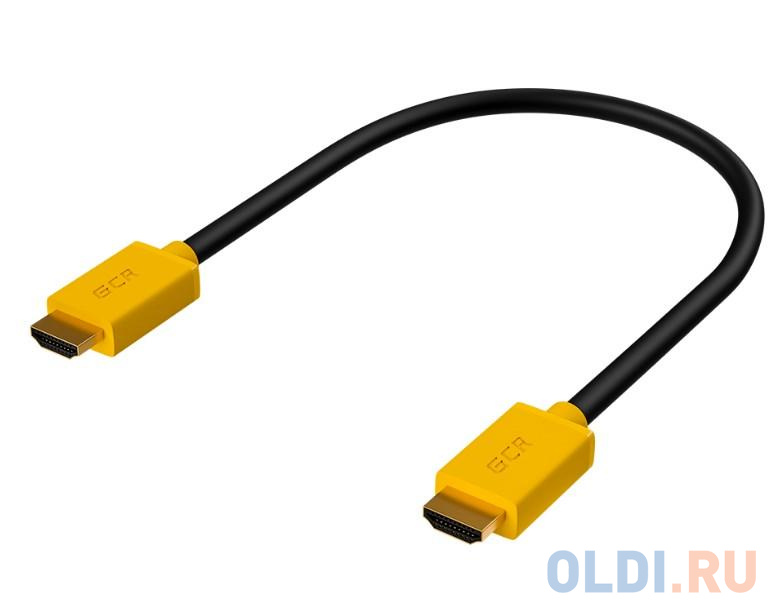 Кабель HDMI 5м Green Connection GCR-HM441-5.0m круглый черный/желтый