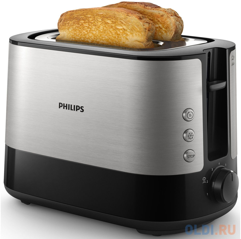 Тостер Philips HD2637/90 830Вт черный/серебристый в Москвe