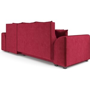 Угловой диван Mebel Ars Каскад правый угол (бархат красный STAR VELVET 3 DARK RED)