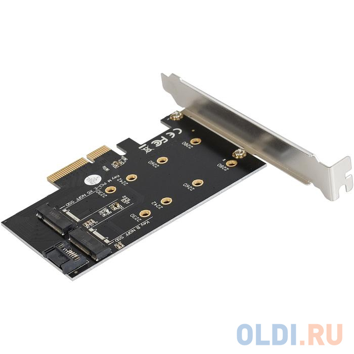 Exegate EX283713RUS Переходник EXE-509 M.2 B key + M.2 M Key -> PCI-Ex4/SATA