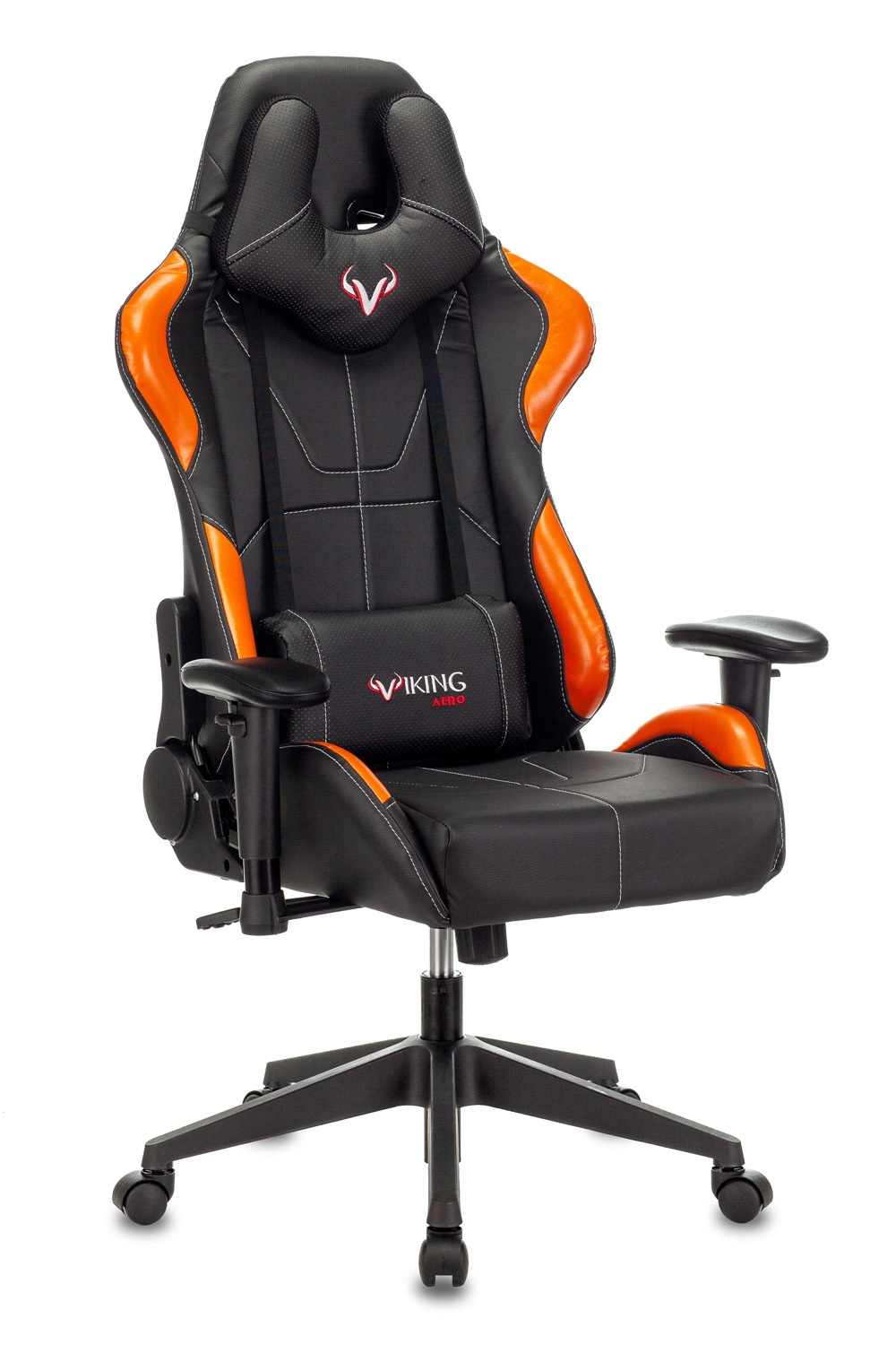 Компьютерное кресло Бюрократ VIKING 5 AERO ORANGE черный/оранжевый искусственная кожа