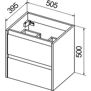 Тумба с раковиной BelBagno Kraft 50 Rovere Nebrasca Nature (KRAFT 39-500/390-2C-SO-RNN, BB500/390ETL) в Москвe