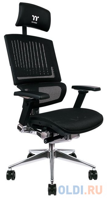 Кресло игровое Thermaltake GGC-EG5-BBLFDM-01 черный сетка крестовина алюминий