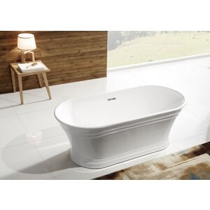 Акриловая ванна BelBagno 170х80 слив-перелив хром (BB402-1700-790)