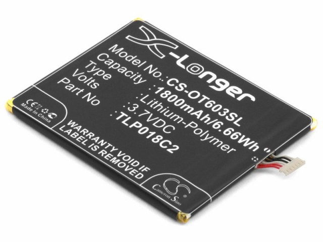 Аккумулятор CameronSino CS-OT603SL для Alcatel One Touch 6033X, 1800 (P104.01264)