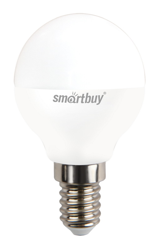 Лампа светодиодная E14 шар/P45, 5Вт, 4000K / нейтральный свет, 400лм, SMARTBUY (SBL-P45-05-40K-E14)