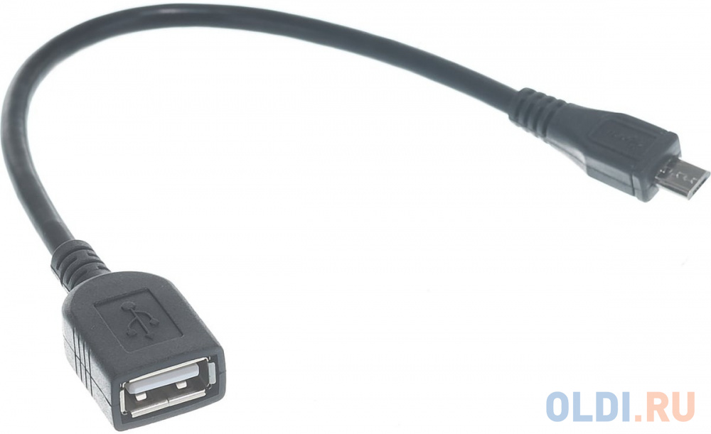 Кабель USB 2.0 AM-microBF 0.2м Perfeo U4202