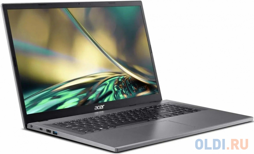 Ноутбук Acer Aspire A317-55P Processor N200/8Gb/SSD256Gb/17.3&quot;/IPS/FHD/NoOs/silver (NX.KDKCD.00A)