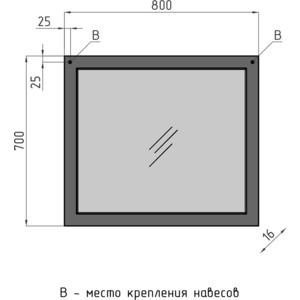 Зеркало Style line Сакура 80 венге (4650134470215)