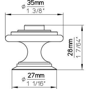 Ручка мебельная Siro 522-35MS3