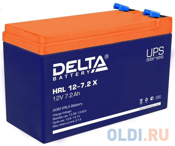 Delta HRL 12-7.2  Х (7.2 А\\ч, 12В) свинцово- кислотный  аккумулятор