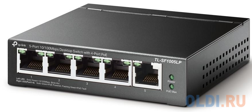Коммутатор TP-Link TL-SF1005LP 5x100Mb 4PoE 41W неуправляемый