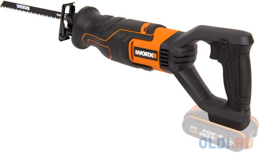 Сабельная пила аккумуляторная WORX WX500.9, без АКБ и ЗУ, коробка