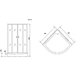 Душевая кабина Grossman GR-171 90x90x205