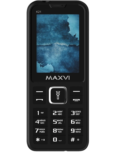 Мобильный телефон MAXVI K21, 2.4" 320x240 TFT, Spreadtrum SC6531E, 32Mb RAM, 32Mb, BT, 1xCam, 2-Sim, 1400 мА·ч, micro-USB, черный