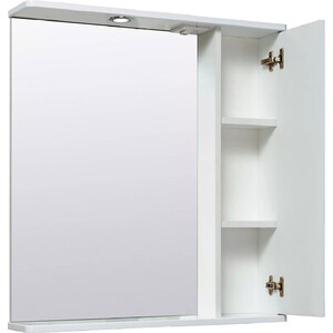 Зеркальный шкаф Runo Карат 70х75 правый, белый (УТ000004227)