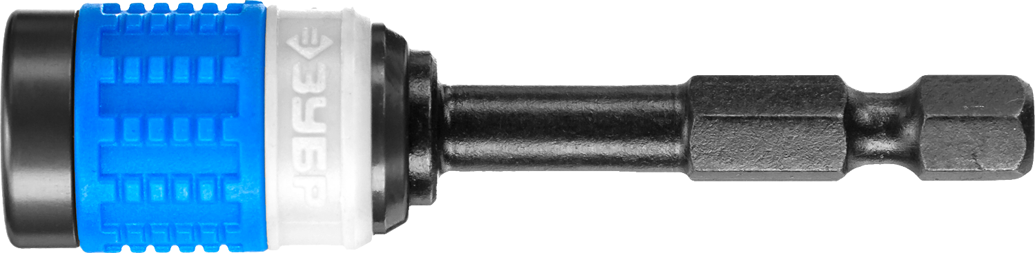 Держатель для ударных бит Зубр ПРОФЕССИОНАЛ, 60мм, магнитный наконечник, для бит с хвостовиком 1/4", 1шт., (26815-60)