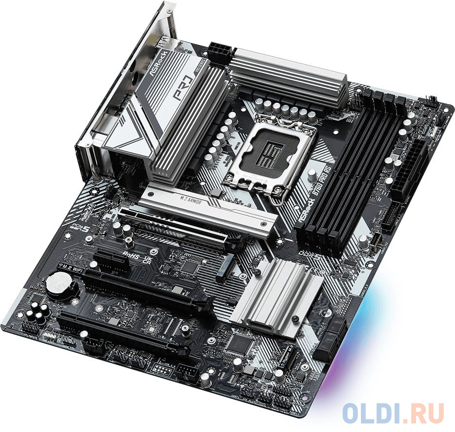 Материнская плата Asrock B760 PRO RS Soc-1700 Intel B760 4xDDR5 ATX AC`97 8ch(7.1) 2.5Gg RAID+HDMI+DP