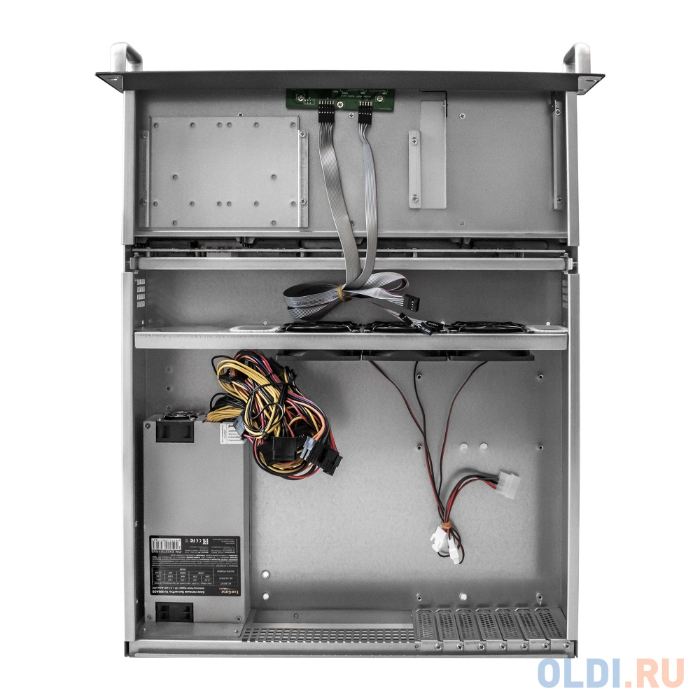 Exegate EX281289RUS Серверный корпус ExeGate Pro 2U550-HS08 <RM 19", высота 2U, глуб 550, БП 1U-500ADS, 8xHotSwap, USB>