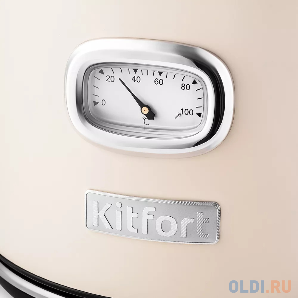 Чайник электрический Kitfort КТ-6150-1 1.7л. 2200Вт бежевый