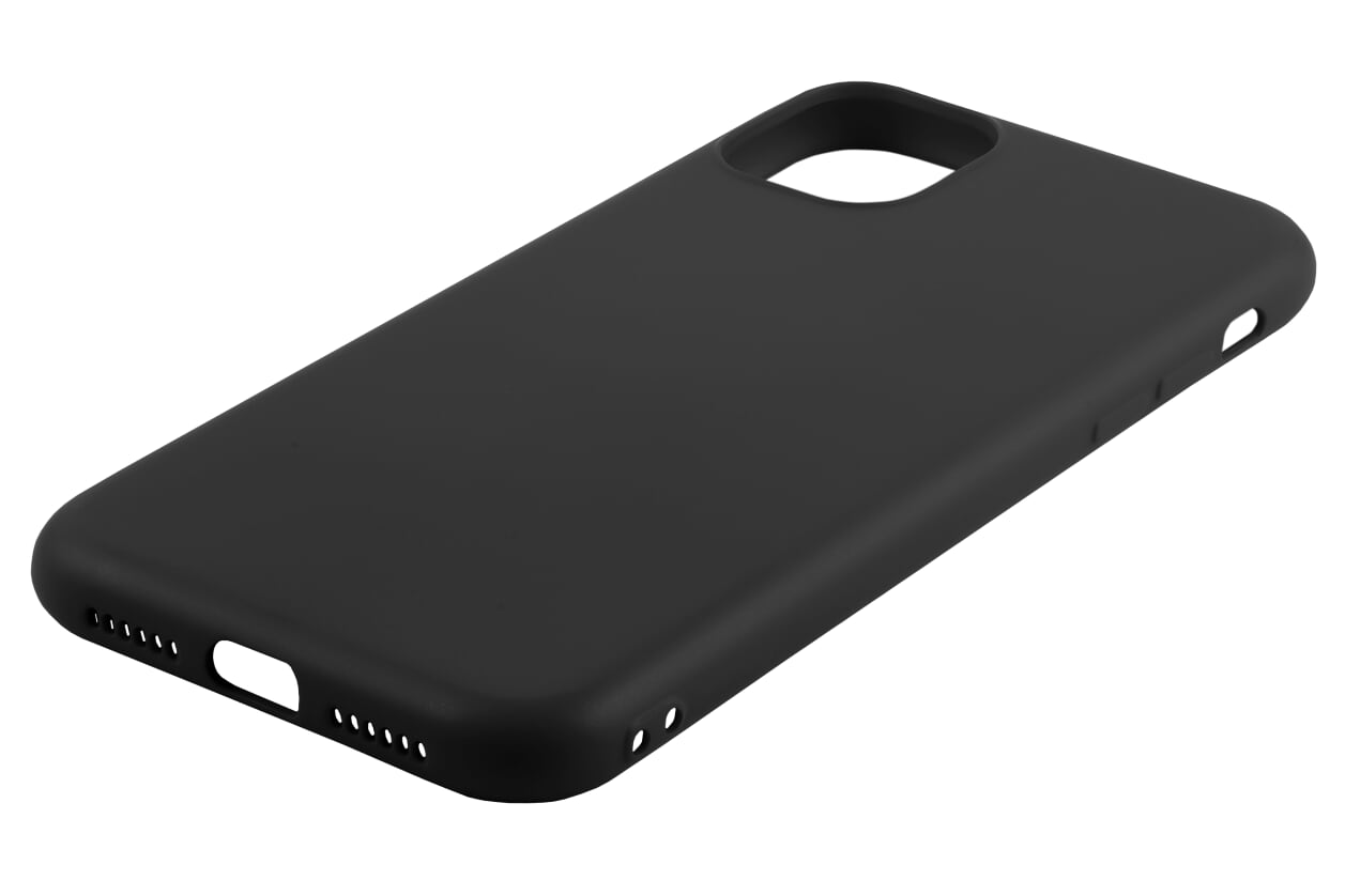 Чехол-накладка Red Line Auckland для смартфона Apple iPhone 11, силикон, микрофибра, черный (УТ000018425)
