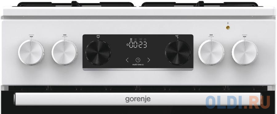 Плита Комбинированная Gorenje GK5C60WJ белый (стеклянная крышка) реш.сталь