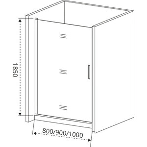 Душевая дверь Good Door Pandora DR 80х185 прозрачная, хром (DR-80-C-CH)