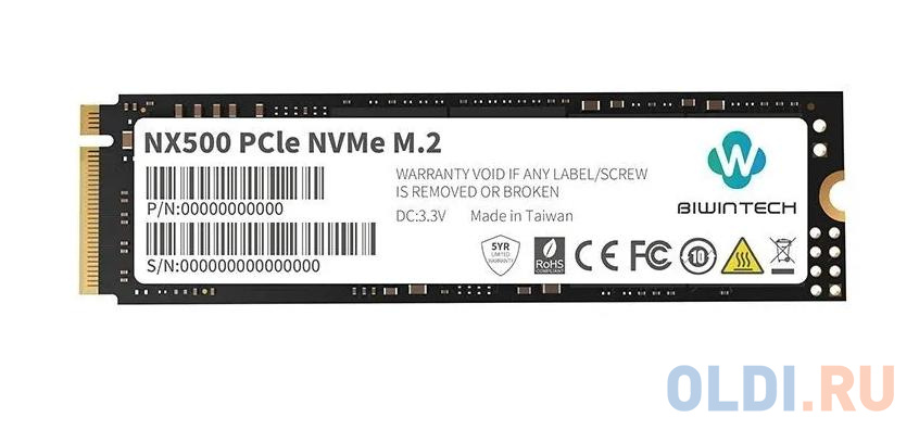 SSD накопитель BiwinTech NX500 512 Gb PCI-E 3.0 x4 в Москвe