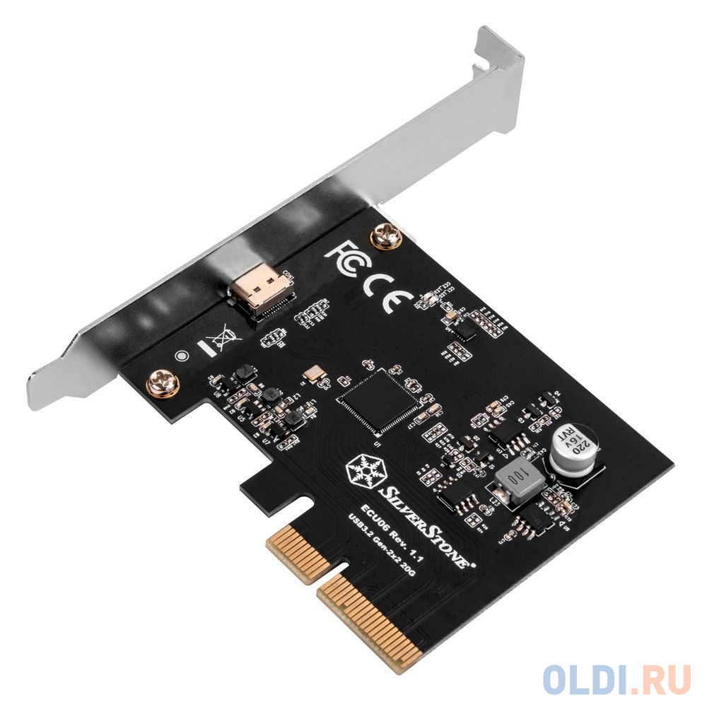 Контроллер Silverstone G56ECU060000010 SuperSpeed USB 20Gbps / USB-C 3.2 Gen 2x2 PCIe expansion card в Москвe