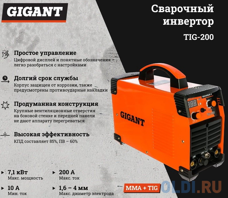 Gigant Сварочный инвертор TIG-200 в Москвe