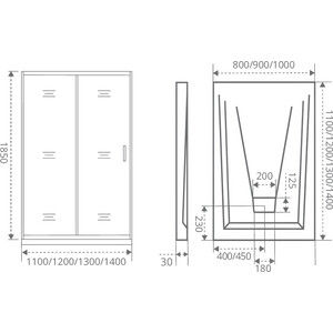 Душевая дверь Good Door Neo WTW 140х185 прозрачная, хром (WTW-140-C-CH)