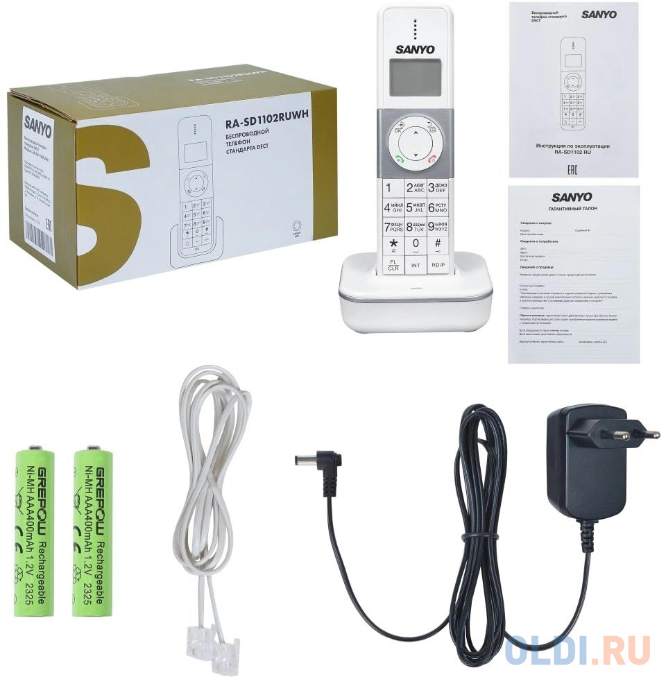 SANYO RA-SD1102RUWH Бпроводной телефон стандарта DECT