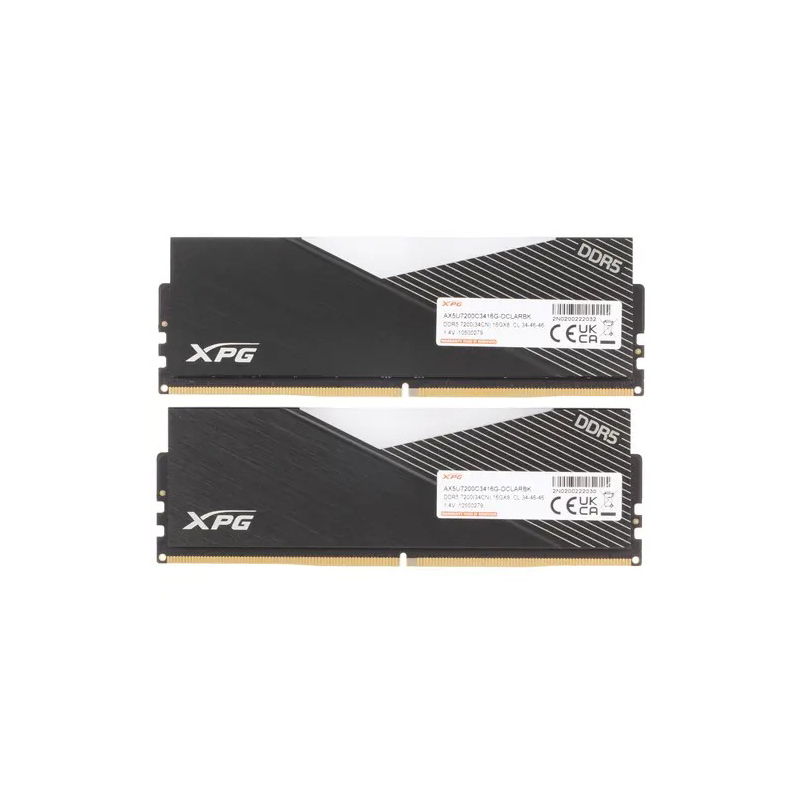 Модуль памяти A-Data DDR5 DIMM 7200MHz PC-57600 CL34 - 32Gb Kit (2x16Gb) AX5U7200C3416G-DCLARBK в Москвe