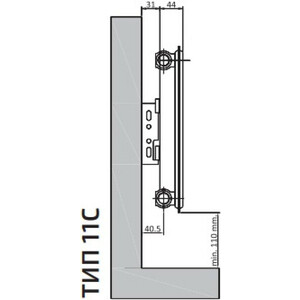Радиатор стальной Heaton Plus Compact C 500х1100 тип 11