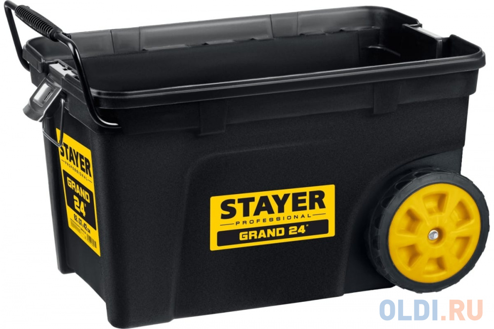 STAYER BIGPRO, 620 х 370 х 420 мм, (24.5?), пластиковый ящик-тележка для инструментов, Professional (38107-24)