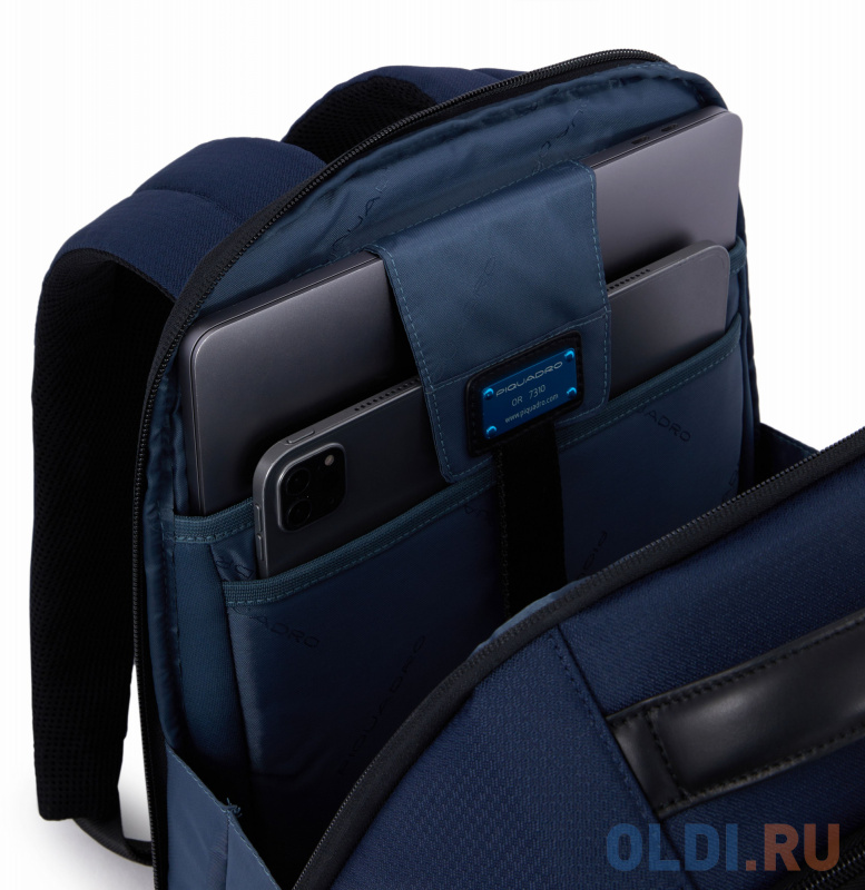 Рюкзак Piquadro Wollem CA6238W129/BLU синий полиэстер/натур.кожа