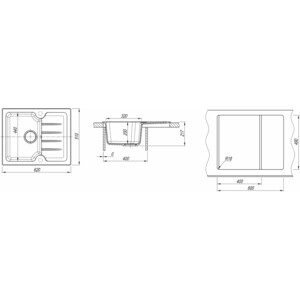 Кухонная мойка Dr.Gans Лора 620 терра (25.020.A0620.405)