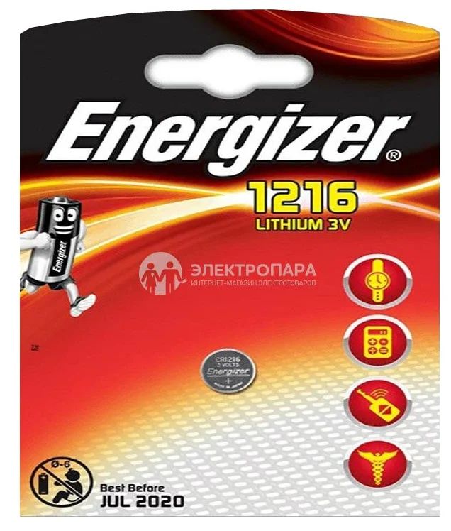 Батарейки Energizer CR1216 1шт