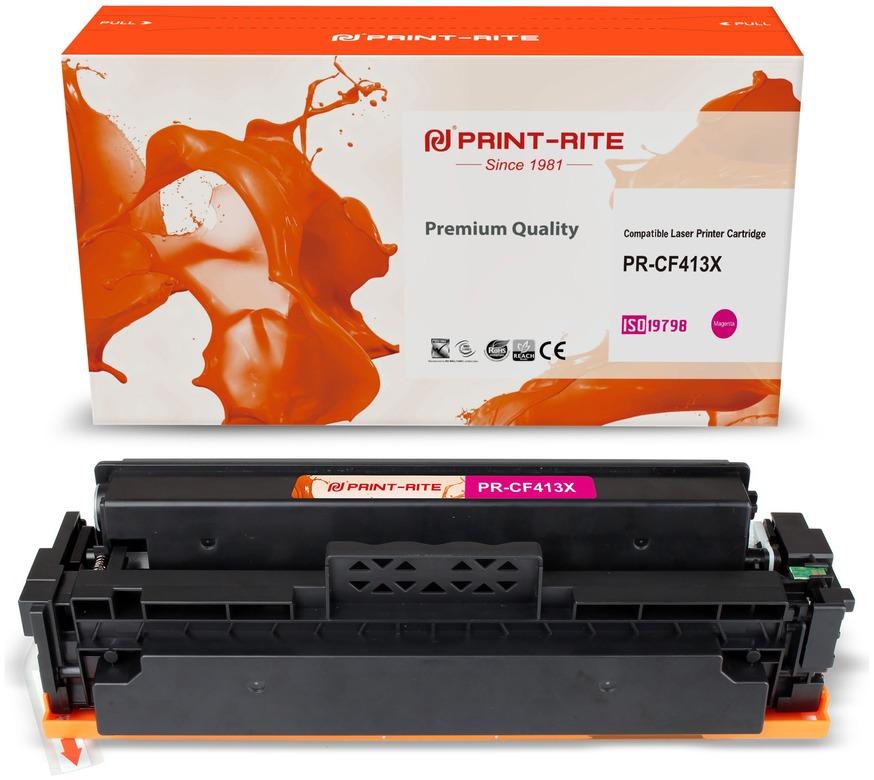 Картридж лазерный Print-Rite PR-CF413X (№410X/CF413X), пурпурный, 5000 страниц, совместимый для CLJ Pro M452dn/ M452dw/M477fdn/M477fdw