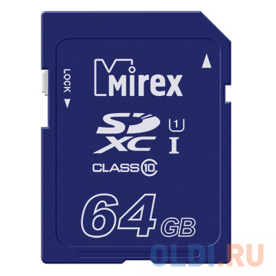 Флеш карта SD 64GB Mirex SDXC Class 10 UHS-I в Москвe